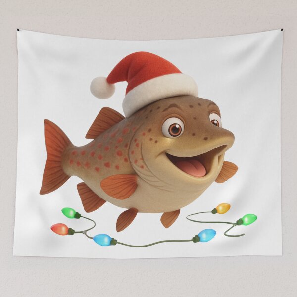 Item preview, Jolly Taimen Fish Christmas designed and sold by Sillytoe.