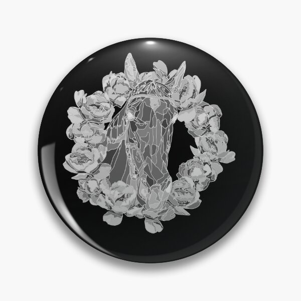 Item preview, Elegant Light Cream Horse Head in Peony Floral Wreath Minimalist Design designed and sold by TatianaEleonor.