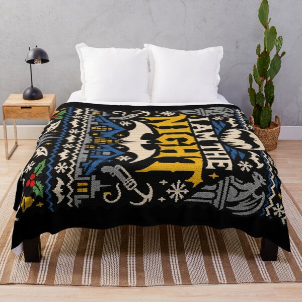 Item preview, I Am the Night Gotham Ugly Christmas Sweater designed and sold by Gabriela Mihai.