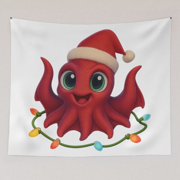 Item preview, Playful Vampire Squid Christmas designed and sold by Sillytoe.