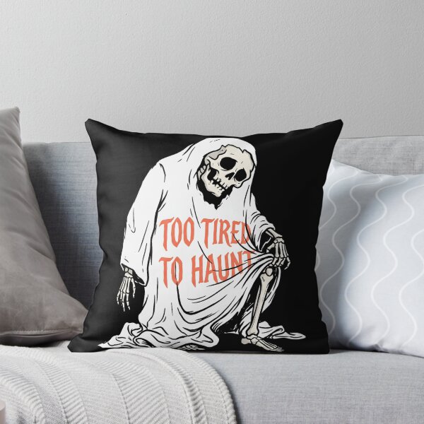Item preview, Tired Skeleton Tangled in a Ghost Sheet with Too Tired to Haunt designed and sold by MisteryDesigner.
