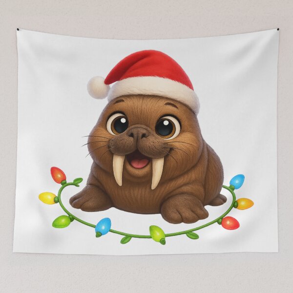 Item preview, Cozy Walrus Christmas designed and sold by Sillytoe.