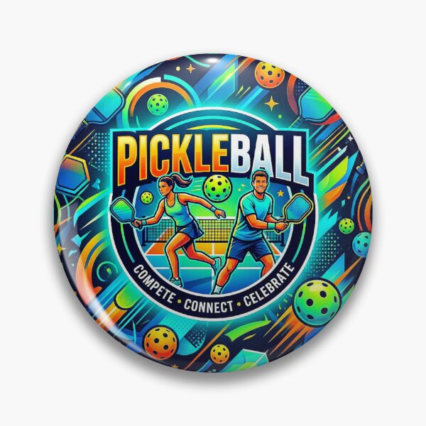 Item preview, Dynamic Neon Pickleball Action Motivational Pattern.  designed and sold by Giulivo Store Graphic.