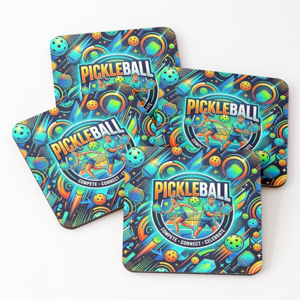 Item preview, Dynamic Neon Pickleball Action Motivational Pattern.  designed and sold by Giulivo Store Graphic.