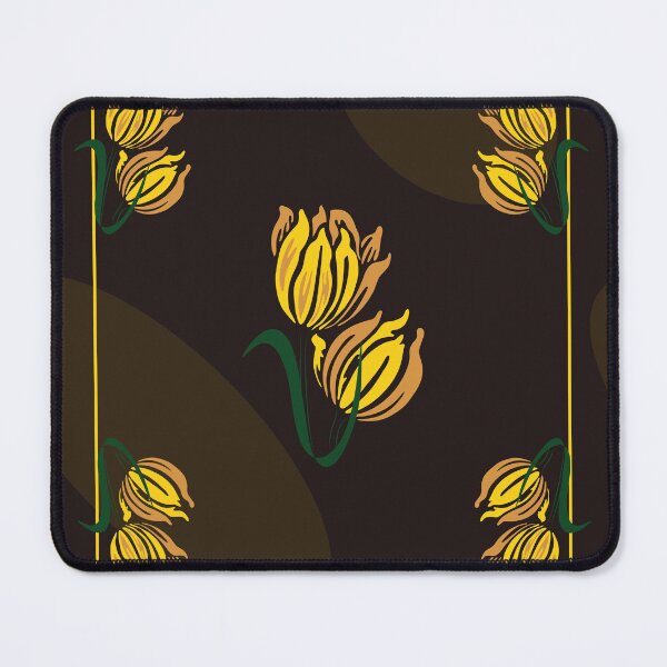 Item preview, Golden Yellow Flowers- Art Nouveau Botanical Illustration designed and sold by photossmirnov.