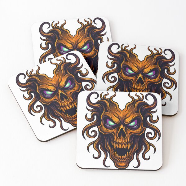 Item preview, Fiery Demon Skull — Spooky Halloween Art designed and sold by Jamma55.