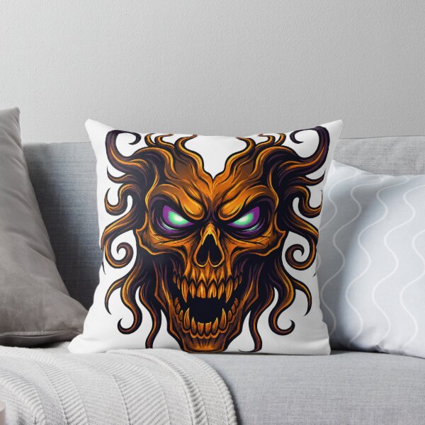 Item preview, Fiery Demon Skull — Spooky Halloween Art designed and sold by Jamma55.
