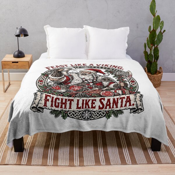 Item preview, Feast Like a Viking, Fight Like Santa designed and sold by CerealBoxInk.