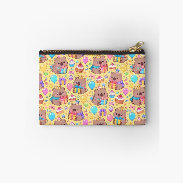 Item preview, Cute Kawaii Wombat Birthday Party Pastel Pattern designed and sold by Soft Berry Studio.