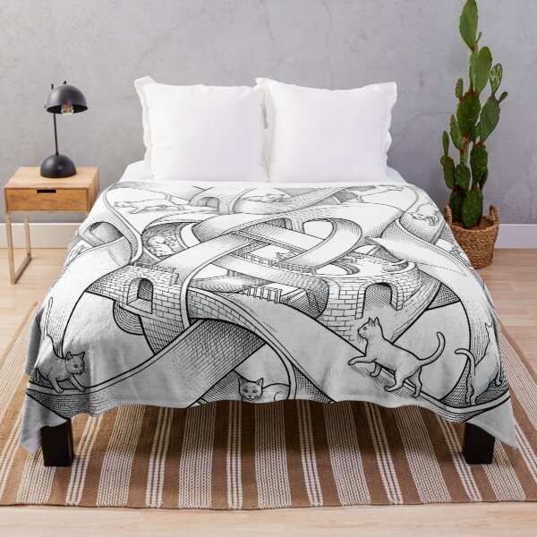 Item preview, Impossible Architecture Cats Optical Illusion Escher Style designed and sold by Sybille-Yates.