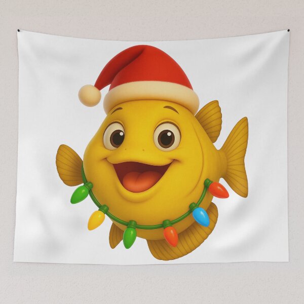 Item preview, Sunny Yellowhammer Fish Christmas designed and sold by Sillytoe.