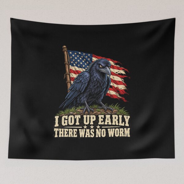 Item preview, I Got Up Early Patriotic Raven designed and sold by anapldv.