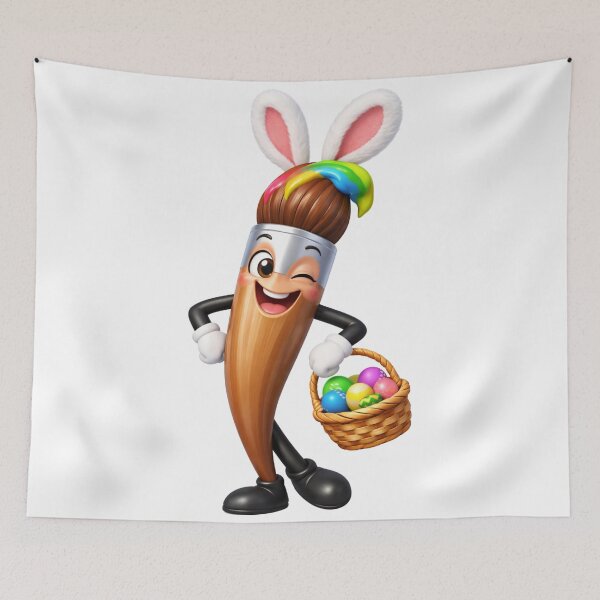 Item preview, Cheerful Paintbrush Easter designed and sold by Sillytoe.