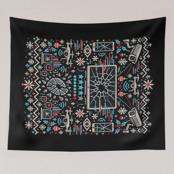 Item preview, Black Mirror Surveillance Dystopia Ugly Christmas Sweater designed and sold by Gabriela Mihai.