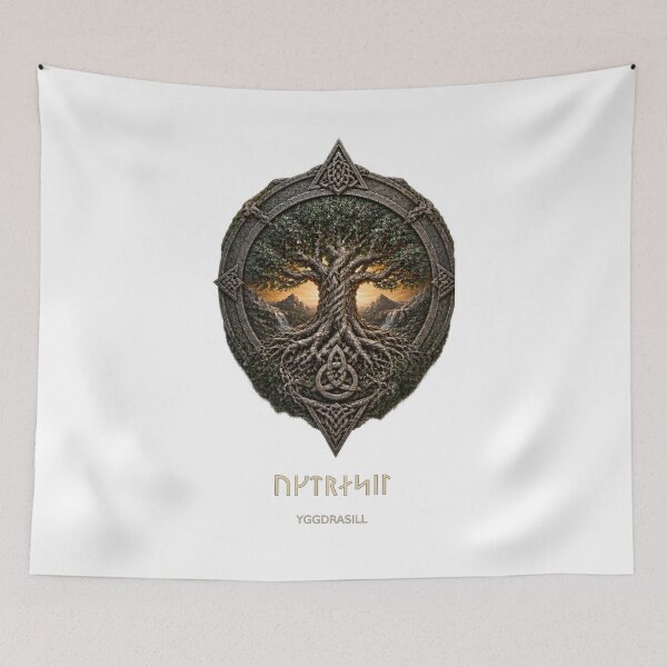 Item preview, Yggdrasil – Norse World Tree | Viking Tree of Life designed and sold by Sascha-Heiko.