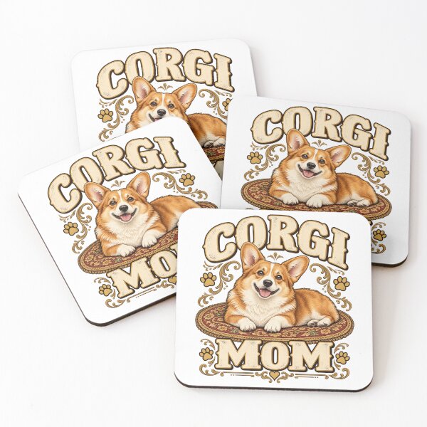 Item preview, Corgi Mom Vintage Dog Lover Illustration designed and sold by GridText.