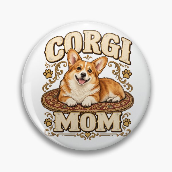 Item preview, Corgi Mom Vintage Dog Lover Illustration designed and sold by GridText.