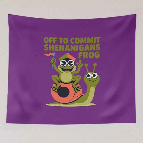 Item preview, Off to Commit Shenanigans Frog Funny Medieval Meme designed and sold by Endless7Art.