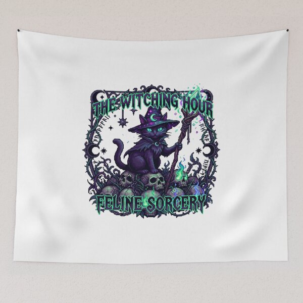 Item preview, Cat Pixel Art Witch Magic designed and sold by Rugged Garage.