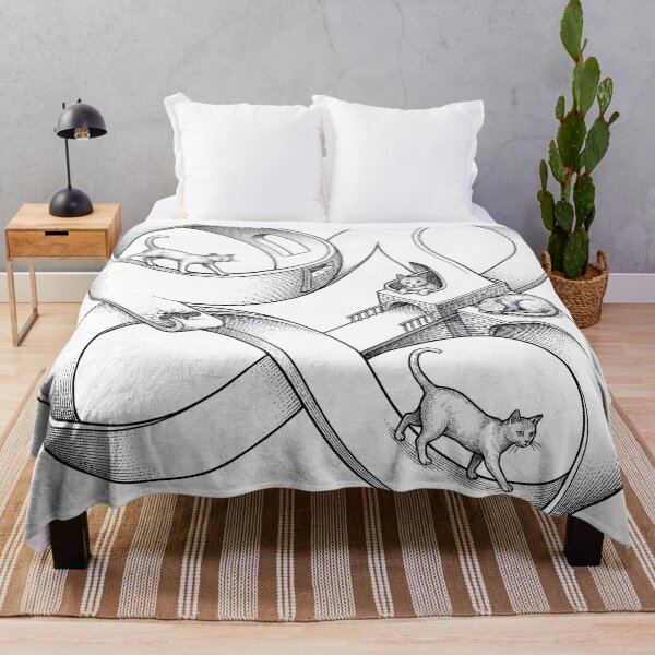 Item preview, Impossible Architecture Cats Optical Illusion Escher Style designed and sold by Sybille-Yates.