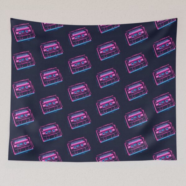 Item preview, Retro Neon Cassette Tape 80s look designed and sold by AWADHESH  CHAURASIA.