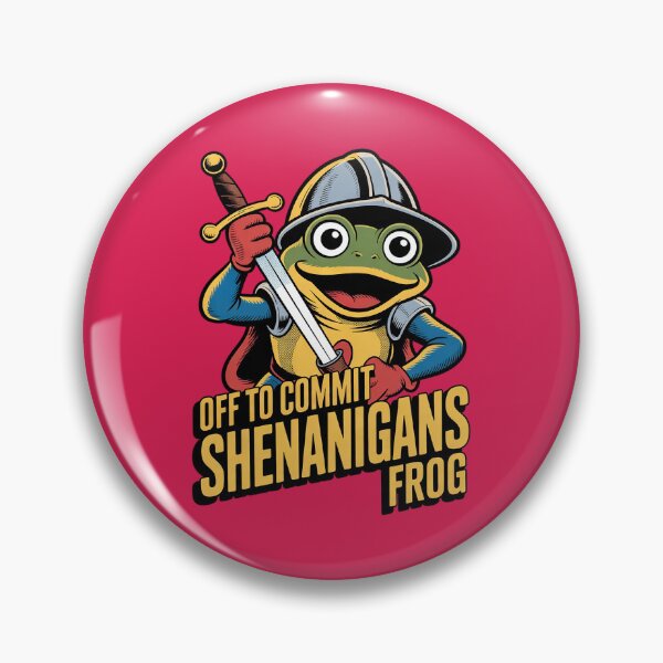 Item preview, Off to Commit Shenanigans Frog Medieval Knight Meme designed and sold by Endless7Art.