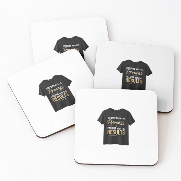 Item preview, Obsessed with the Process, Patient with the Results" | Motivational T-Shirt | Gold & White designed and sold by MindsetFlowShop.