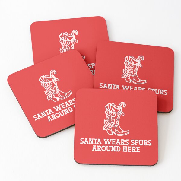Item preview, Santa Wears Spurs Around Here designed and sold by theartfulaspie.