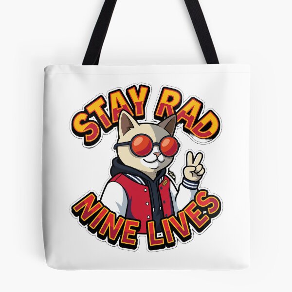 Item preview, Stay Rad Nine Lives Cool Cat Rocker designed and sold by Adom-Fashon.