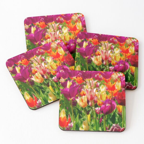 Item preview, Colorful Spring Tulip Field Floral Photography with Soft Glow designed and sold by Rabee Khalil Photography.