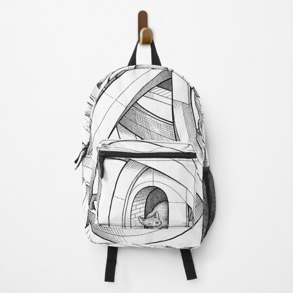 Item preview, Impossible Architecture Cats Optical Illusion Escher Style designed and sold by Sybille-Yates.
