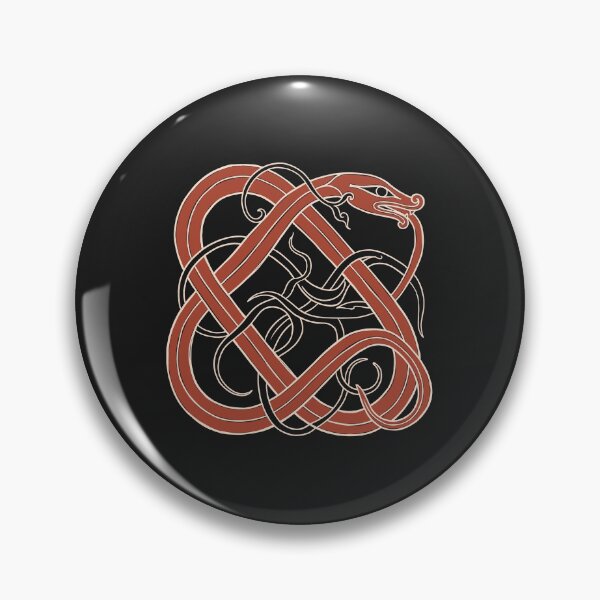 Item preview, Jormungandr – Urnes Style Midgard Serpent Runestone Art designed and sold by Odd World.