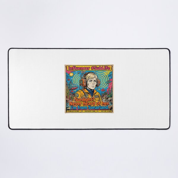 Item preview, Sonarland Sunlight Retro Underwater Comic Style Vintage Submarine Pop Art Poster designed and sold by DRAKEN-SHOP.