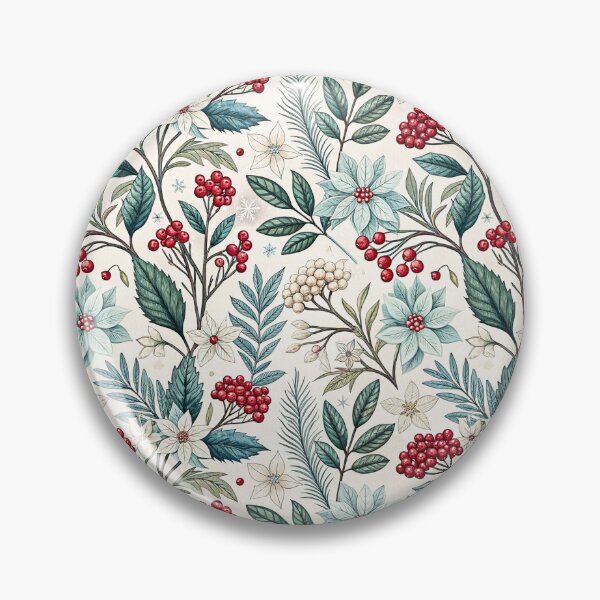 Item preview, Winter Red Berry Botanical Floral Pattern designed and sold by Storybook Botanica.