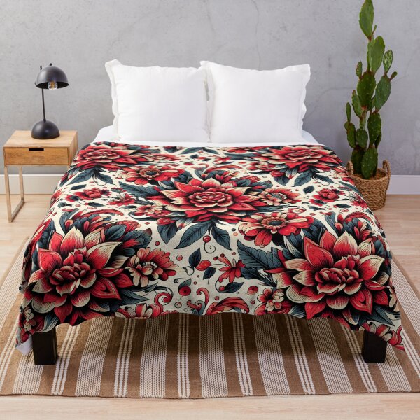 Item preview, Crimson Flower Pattern designed and sold by Apex Designs.