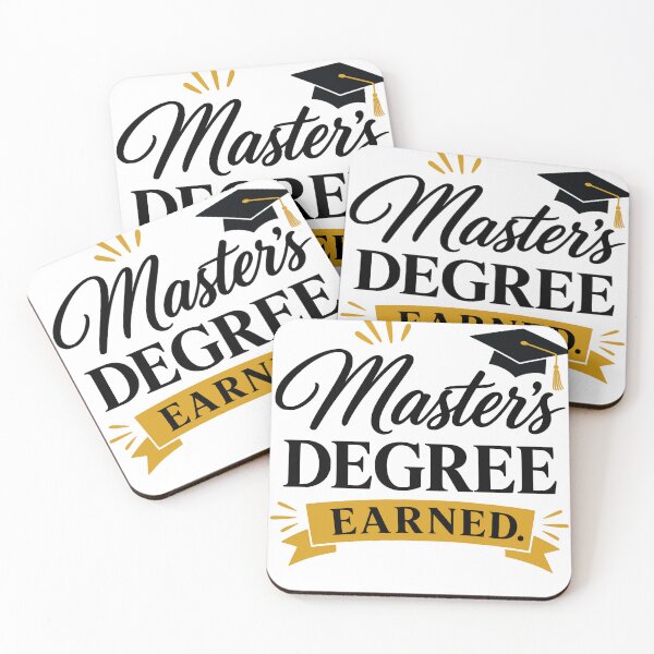 Item preview, Master's Degree Earned | Funny Master's Graduation Gift | Postgraduate Achievement | College Milestone designed and sold by TeeVerse27.