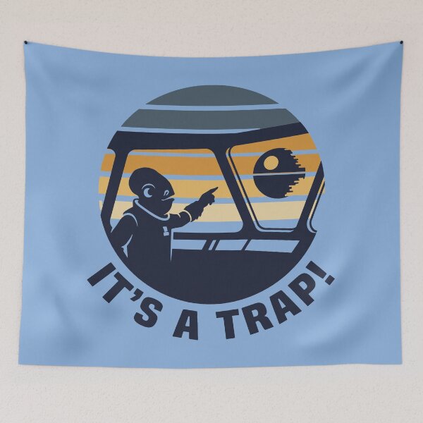 Item preview, It's A Trap! Retro Sunset Space Commander designed and sold by ruidaniel.