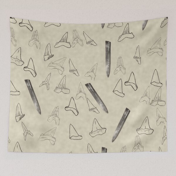 Item preview, Big Brook Shark Teeth Pattern, New Jersey Fossils designed and sold by sustainableme.