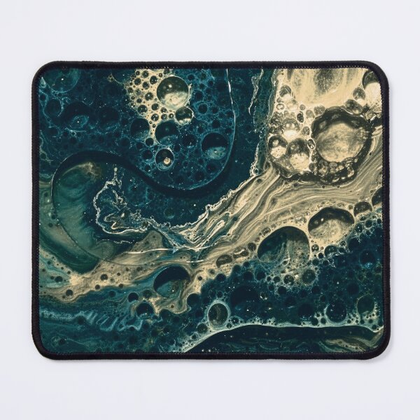 Item preview, Deep Teal & Champagne Gold Fluid Abstract designed and sold by CCWorkfloor.