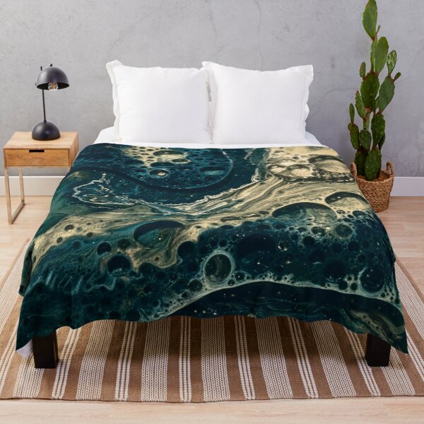 Item preview, Deep Teal & Champagne Gold Fluid Abstract designed and sold by CCWorkfloor.