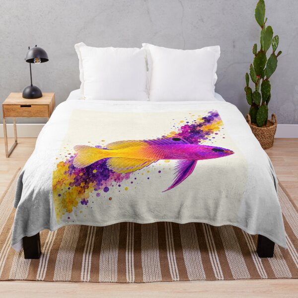 Item preview, Royal Gramma Purple and Gold Watercolor Reef Fish designed and sold by KenworksDigital.