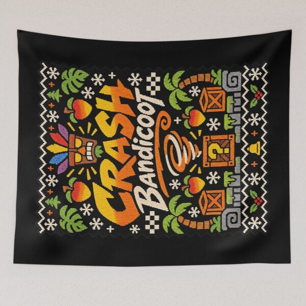 Item preview, Crash Bandicoot Retro Gaming Ugly Christmas Sweater designed and sold by Gabriela Mihai.