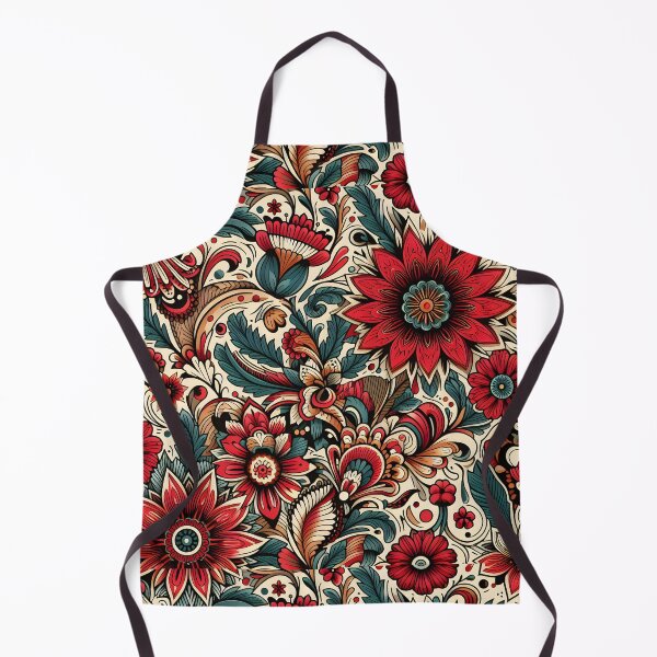 Item preview, Red Ornamental Floral Pattern designed and sold by Apex Designs.