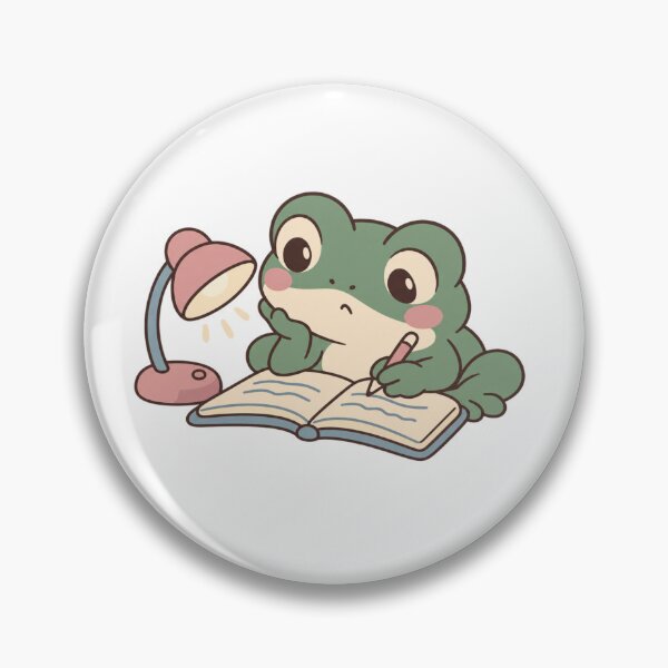 Item preview, Frog Student Studying under a Tiny Desk Lamp designed and sold by Greemo03.
