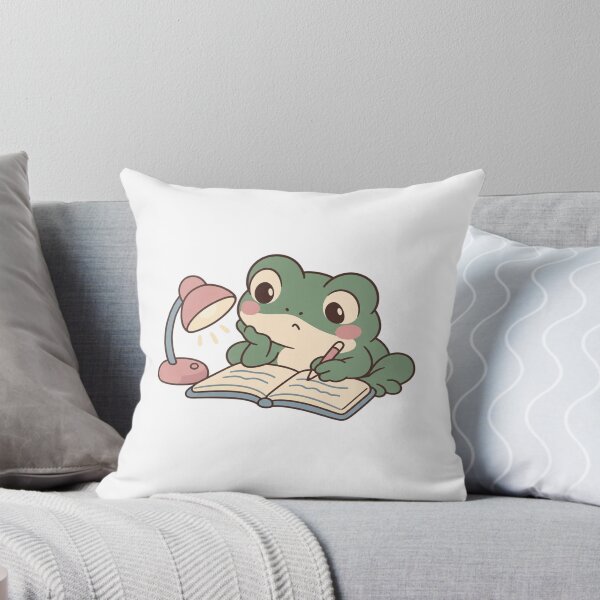 Item preview, Frog Student Studying under a Tiny Desk Lamp designed and sold by Greemo03.