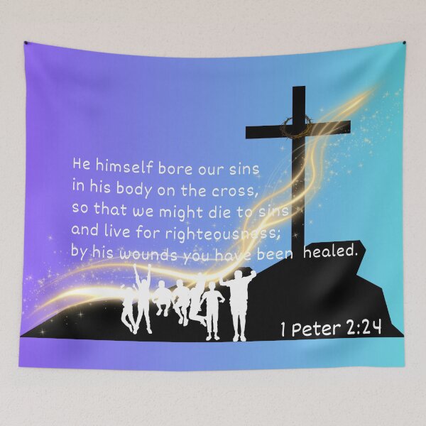 Item preview, He Himself Bore Our Sins 1 Peter 2:24 designed and sold by Boy and Belugee Studio.