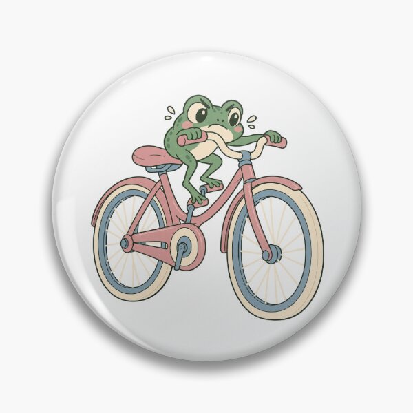 Item preview, Frog Riding a Bicycle Much Too Large designed and sold by Greemo03.