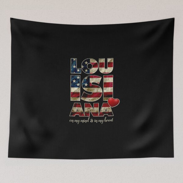 Item preview, Louisiana In My Heart Gift Proud Strong Awesome Design America US Flag designed and sold by djpraxis.