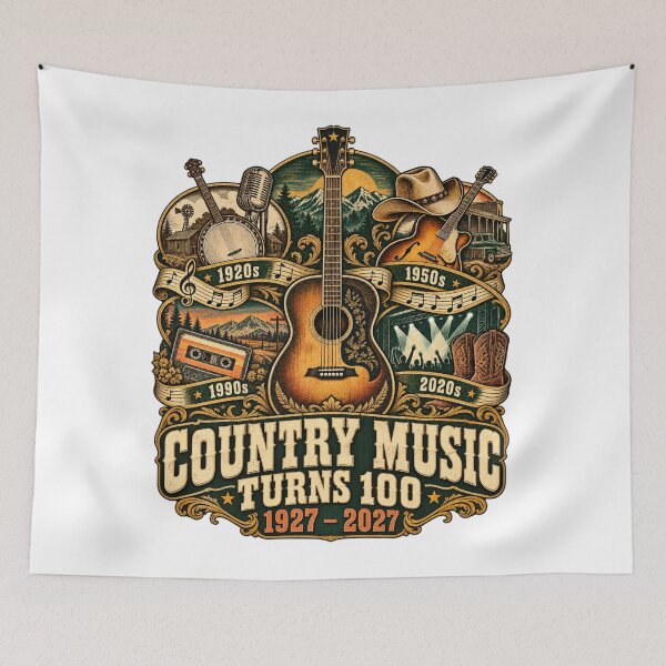 Item preview, Country Music Centennial 1927–2027 Retro Eras designed and sold by GridText.
