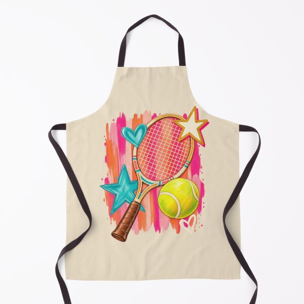 Item preview, Tennis Racket Ball Painted Preppy Art With Stars And Hearts designed and sold by AmiGraph.